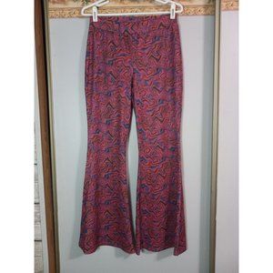 Nasty Gal Collection 10 Colorful Retro 70s  Festival Boho Flare Stretch Pants